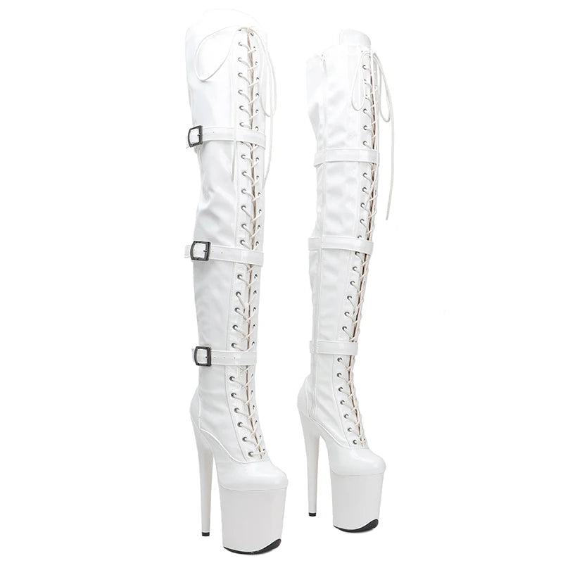 Patent Leather Thigh High Boots