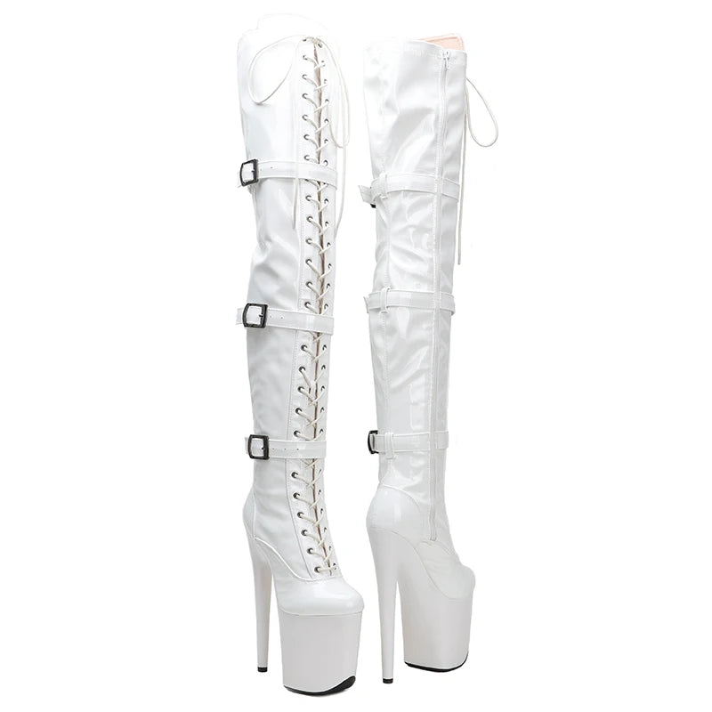 Patent Leather Thigh High Boots