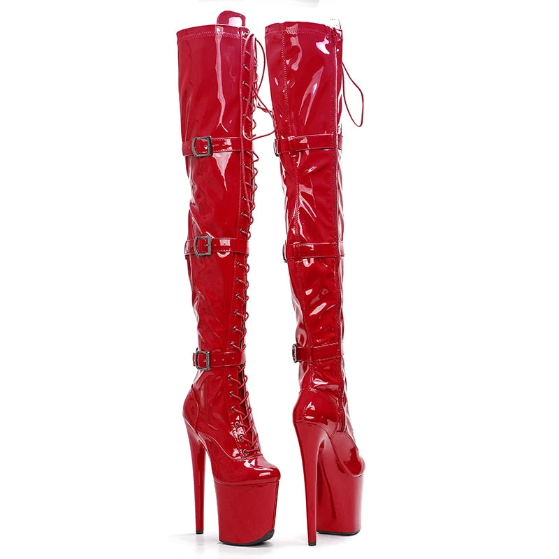 Patent Leather Thigh High Boots