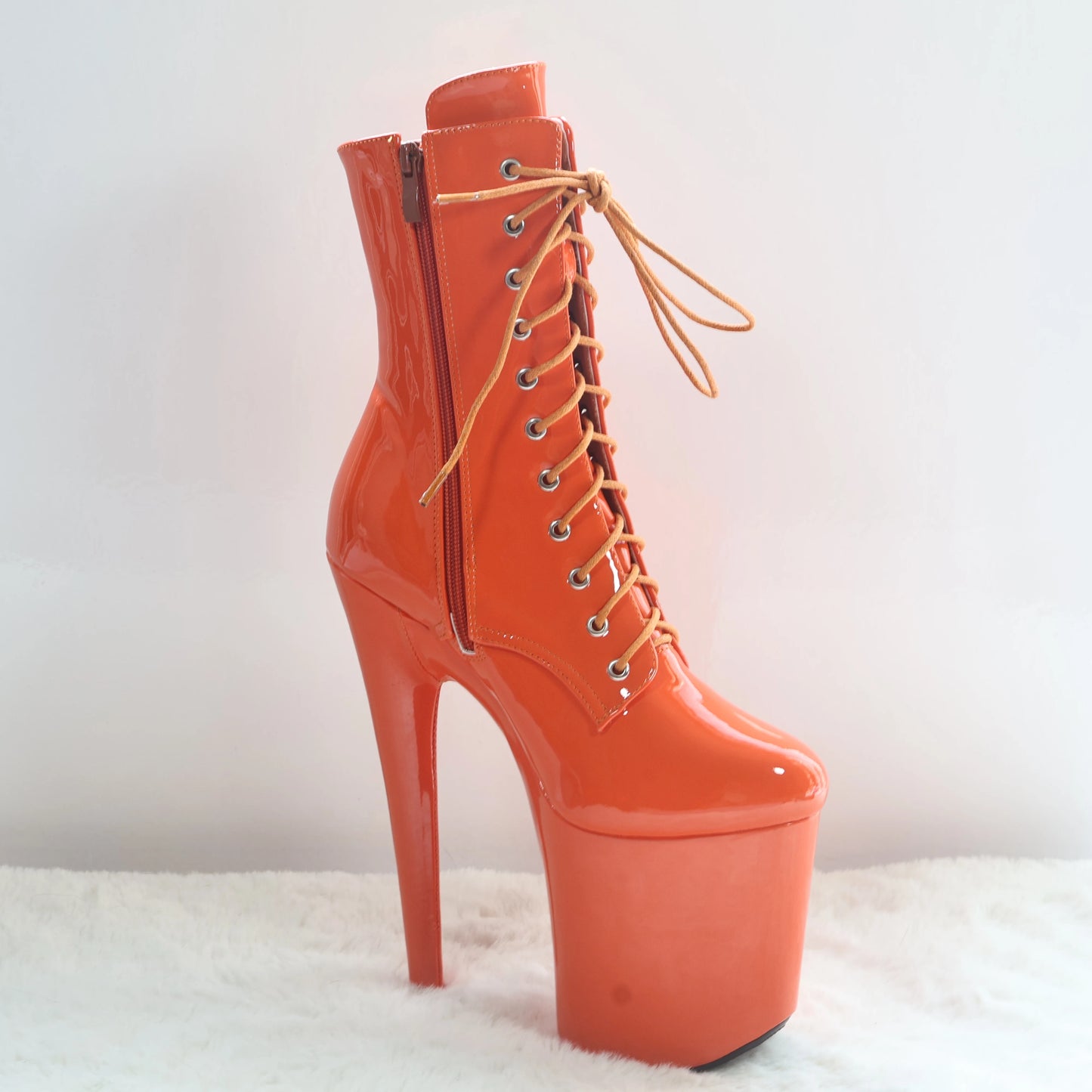 Wet look PU Platform Boots